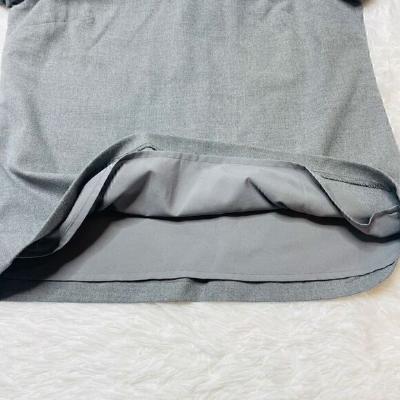 Banana Republic Top Blouse Womens Sz Small Grey Bow in Back Stretch Short Sleeve - Picture 3 of 6